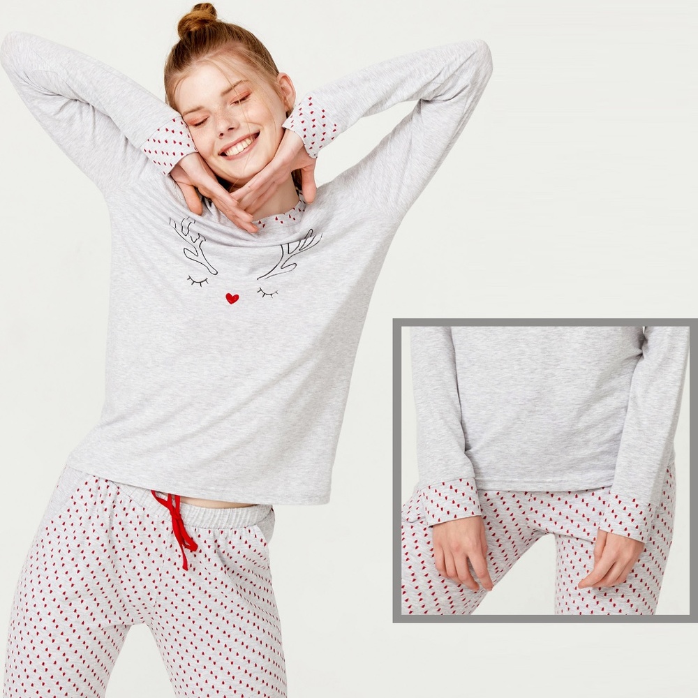 NWT Cotton, Soft Christmas Pajama set Women/Comfy XMAS Sleepwear Set